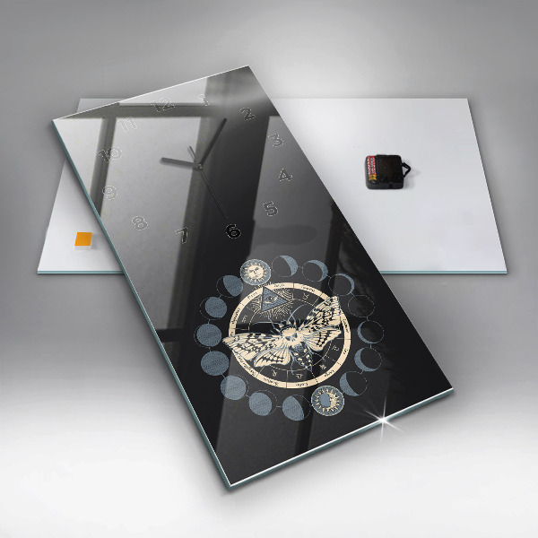 Zegar ścienny pionowy Fazy księżyca