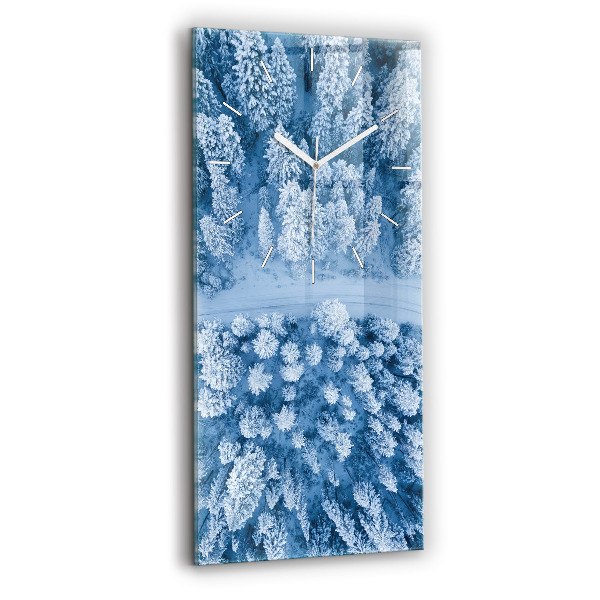 Zegar ścienny pionowy Las z drona