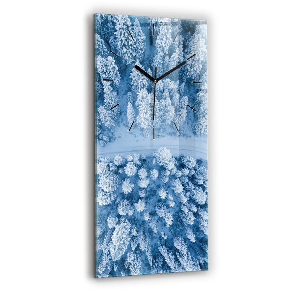 Zegar ścienny pionowy Las z drona