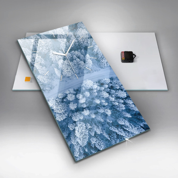 Zegar ścienny pionowy Las z drona