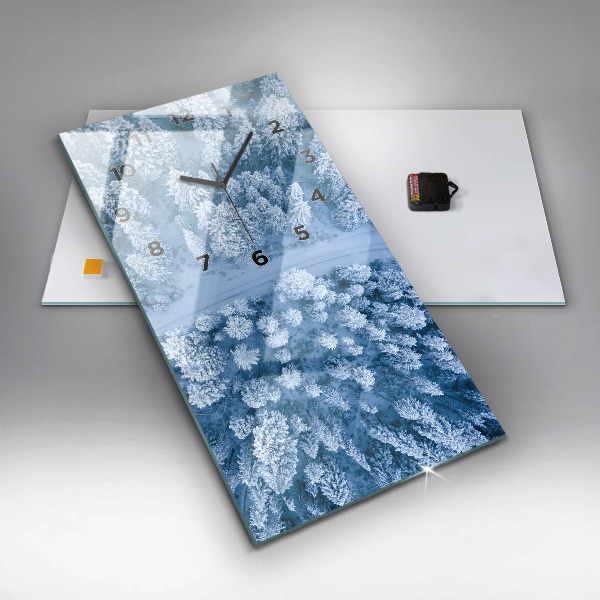 Zegar ścienny pionowy Las z drona