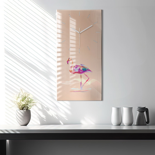 Zegar szklany pionowy Ilustracja flaminga
