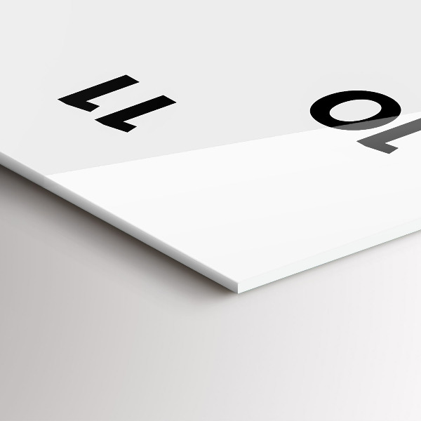 Zegar szklany pionowy Rysunkowy niedźwiedź