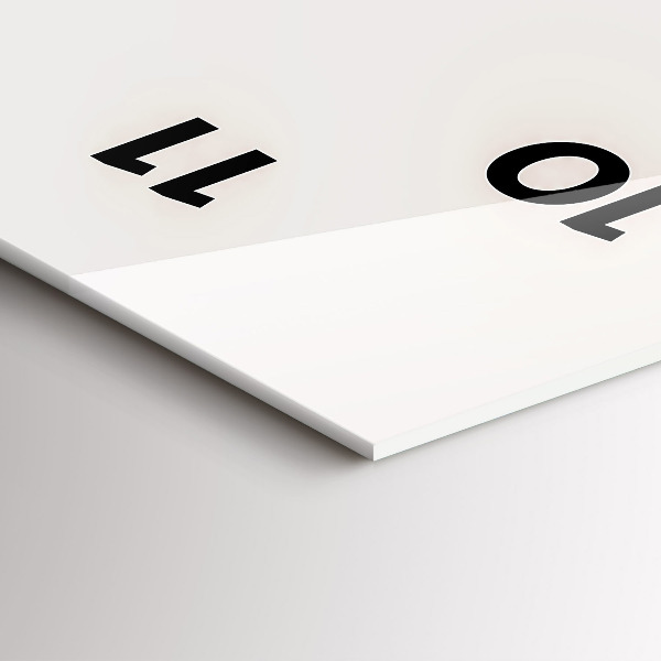 Zegar szklany pionowy malowany portret tygrysa