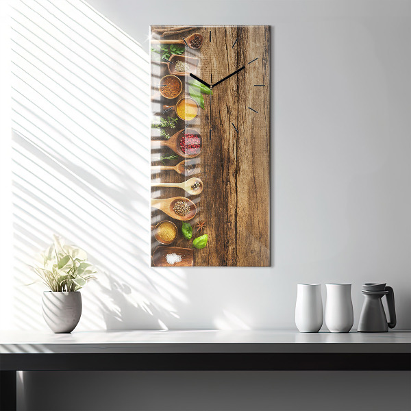Zegar szklany pionowy Łyżki przypraw