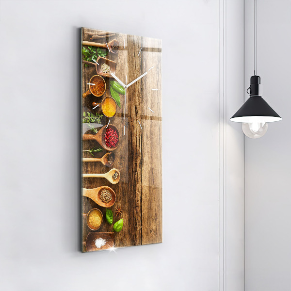 Zegar szklany pionowy Łyżki przypraw