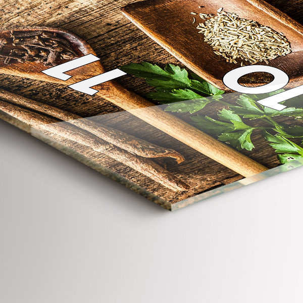 Zegar szklany pionowy Łyżki przypraw