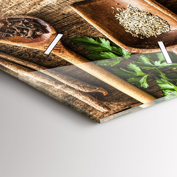 Zegar szklany pionowy Łyżki przypraw