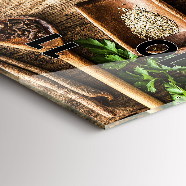 Zegar szklany pionowy Łyżki przypraw