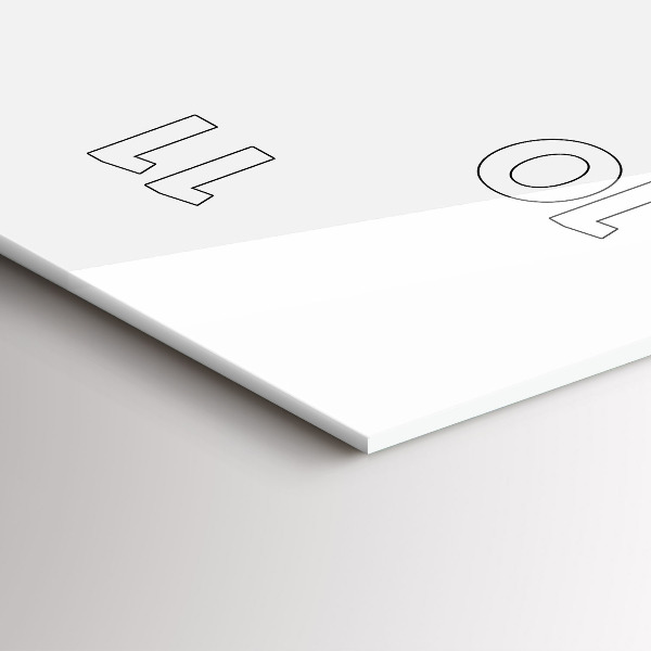 Zegar szklany pionowy Wilk i Pełnia