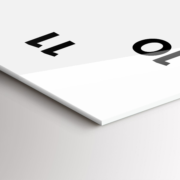 Zegar szklany pionowy Wilk i Pełnia