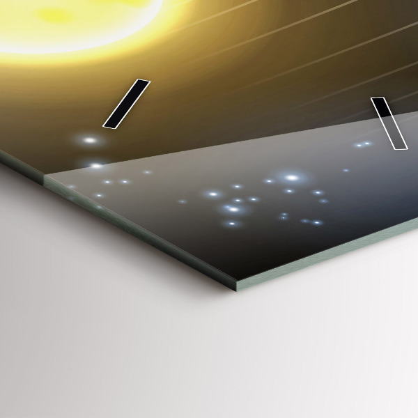 Zegar szklany pionowy Układ Słoneczny