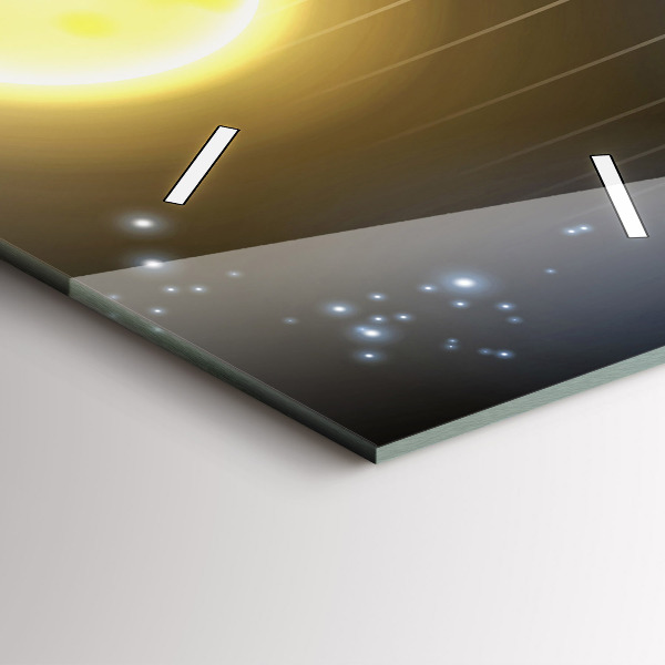 Zegar szklany pionowy Układ Słoneczny