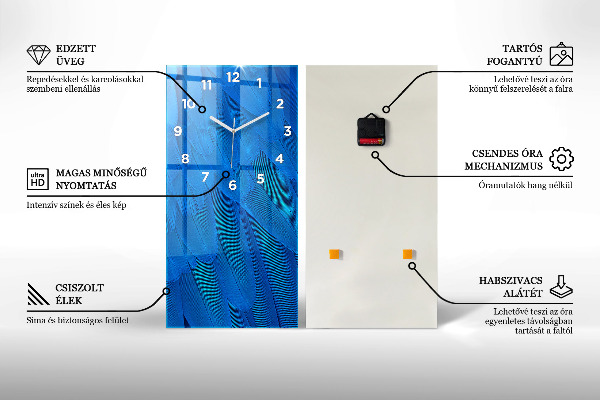 Zegar ścienny pionowy Nosorożec line art