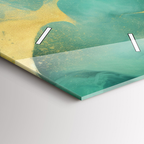 Zegar ścienny pionowy Zielony marmur