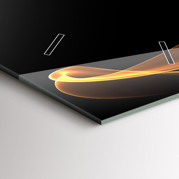 Zegar ścienny pionowy Pomarańczowe linie