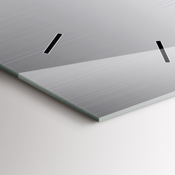 Zegar ścienny pionowy Srebrny wzór