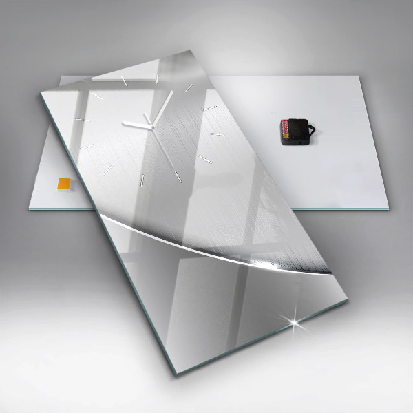 Zegar ścienny pionowy Srebrny wzór