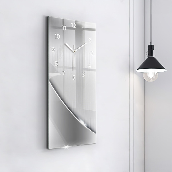 Zegar ścienny pionowy Srebrny wzór