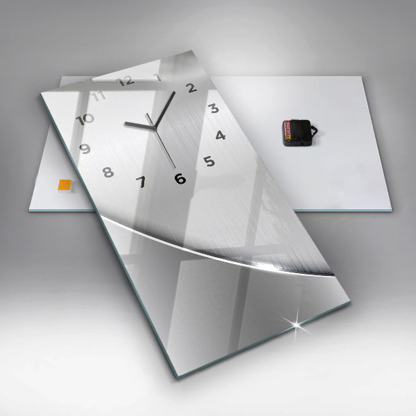 Zegar ścienny pionowy Srebrny wzór