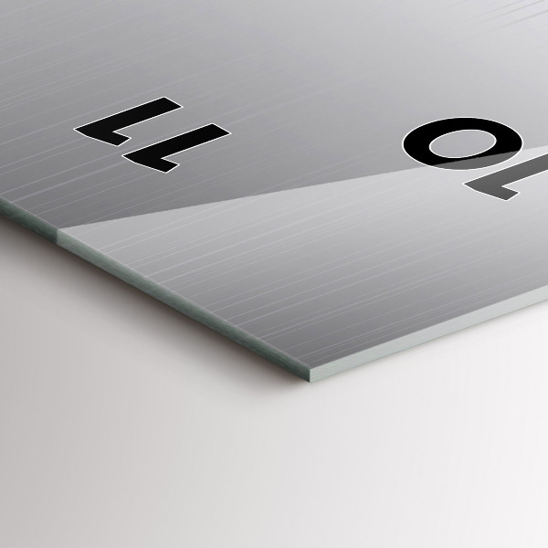 Zegar ścienny pionowy Srebrny wzór