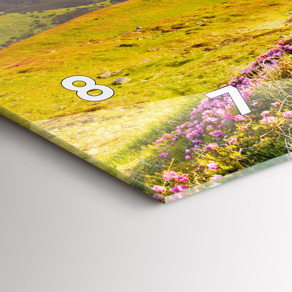 Zegar ścienny poziomy Krajobraz gór