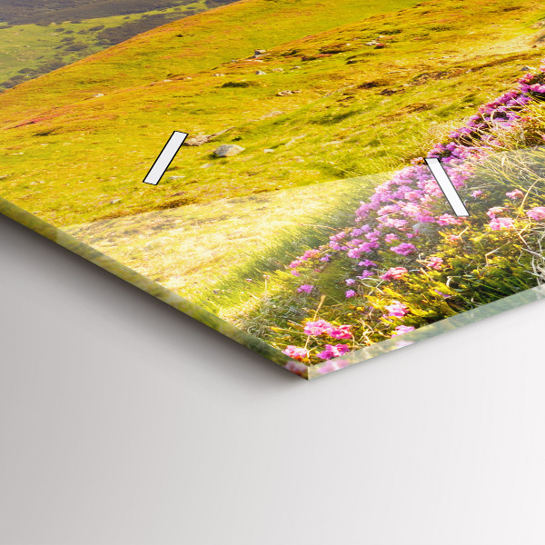 Zegar ścienny poziomy Krajobraz gór