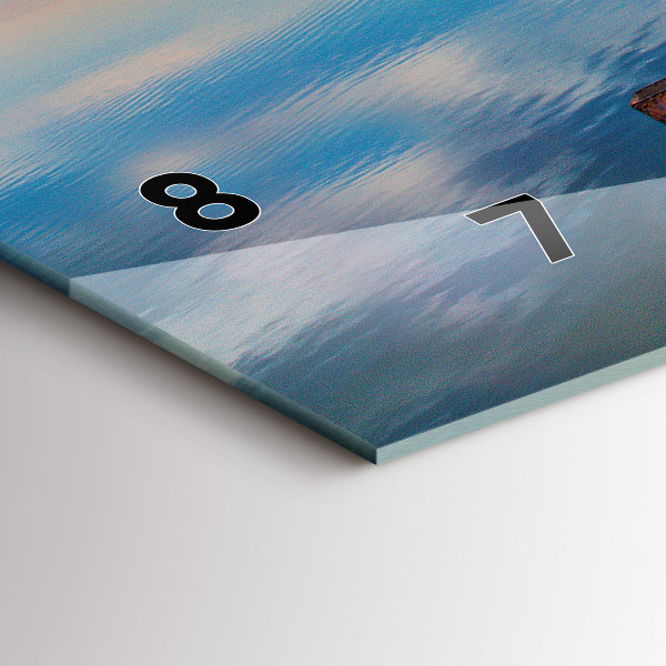 Zegar ścienny poziomy Jezioro pomost