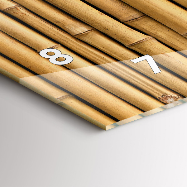 Zegar ścienny poziomy Bambusowe kije