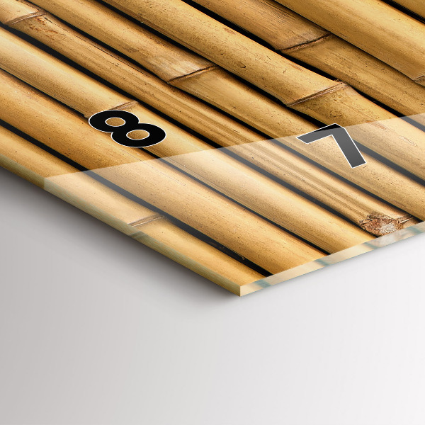 Zegar ścienny poziomy Bambusowe kije