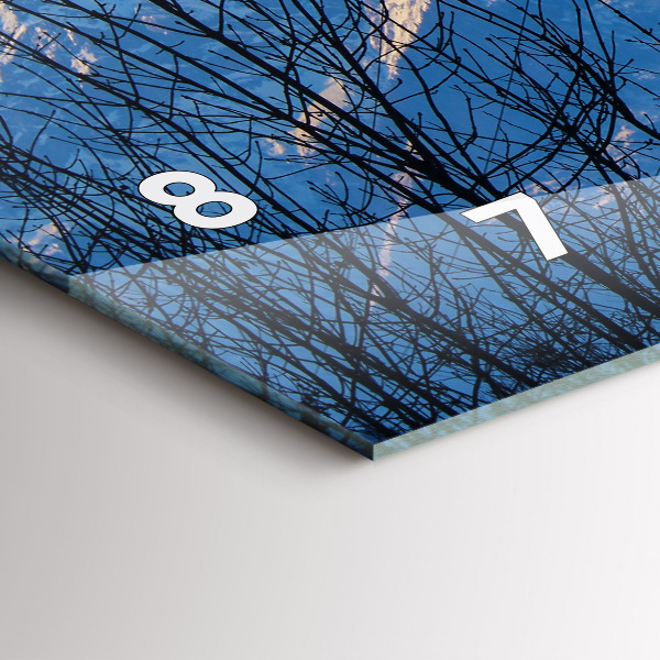 Zegar ścienny poziomy Widok na góry