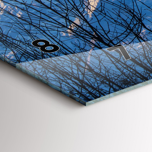 Zegar ścienny poziomy Widok na góry