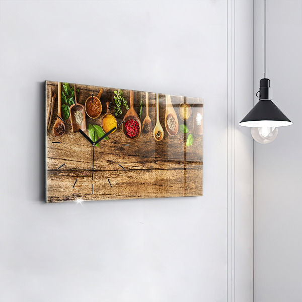 Zegar ścienny poziomy Łyżki przypraw