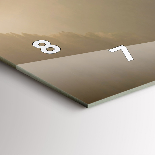 Zegar ścienny poziomy Drzewo w górach