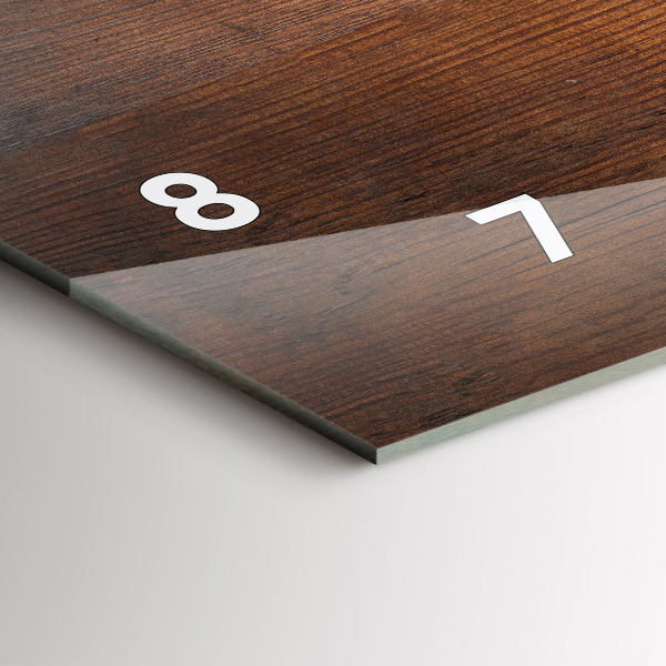 Zegar szklany poziomy Stare drewno