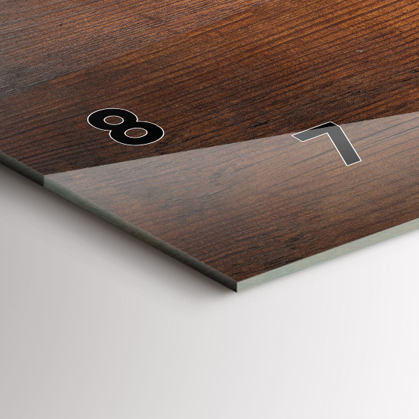 Zegar szklany poziomy Stare drewno