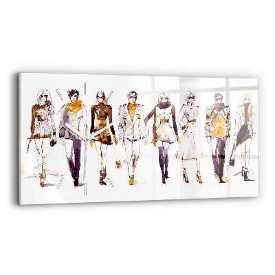 Zegar ścienny poziomy Kobieta i mężczyzna