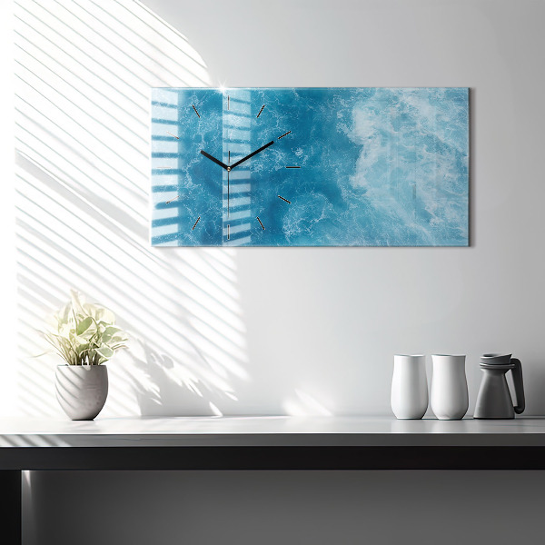 Zegar ścienny poziomy Morze woda