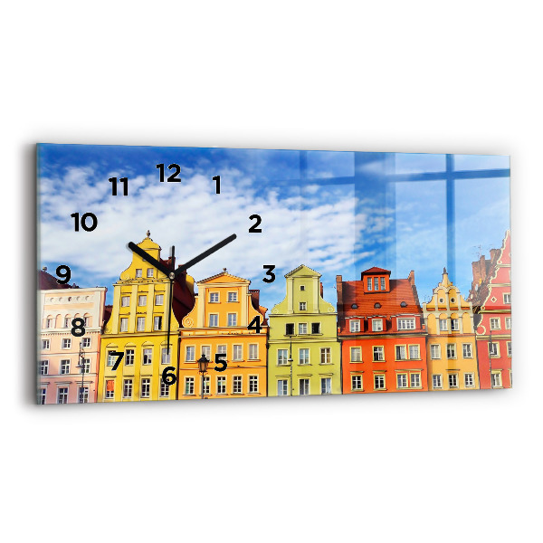 Zegar ścienny poziomy Wrocław - Stare miasto