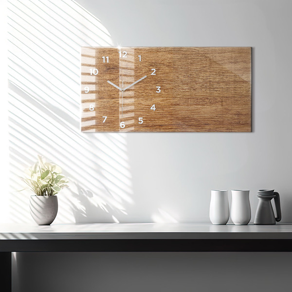 Zegar ścienny poziomy Jasne drewno