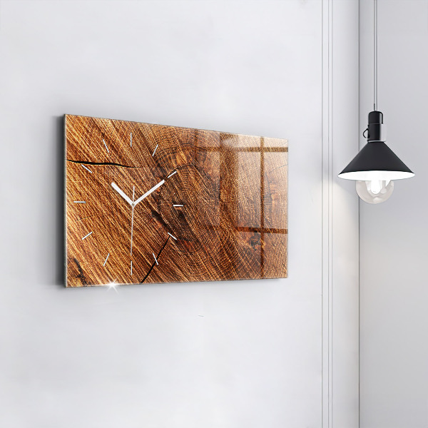 Zegar ścienny poziomy Dekoracyjne drewno