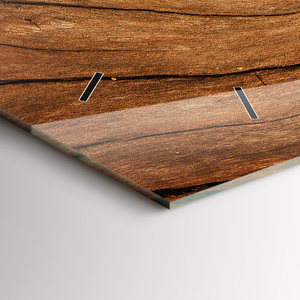 Zegar ścienny poziomy Stare drewno