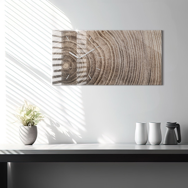 Zegar szklany poziomy Pień drzewa