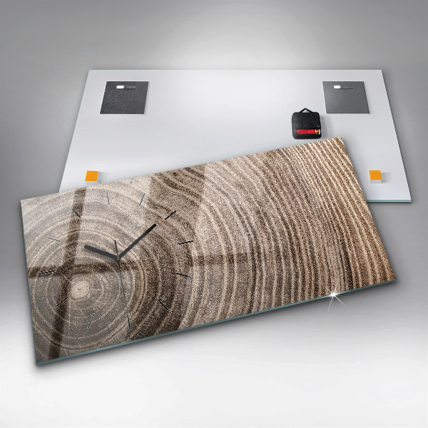 Zegar szklany poziomy Pień drzewa