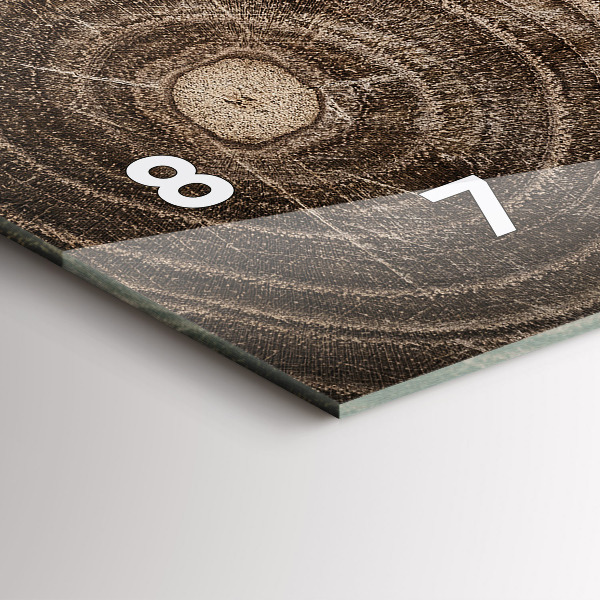 Zegar szklany poziomy Pień drzewa