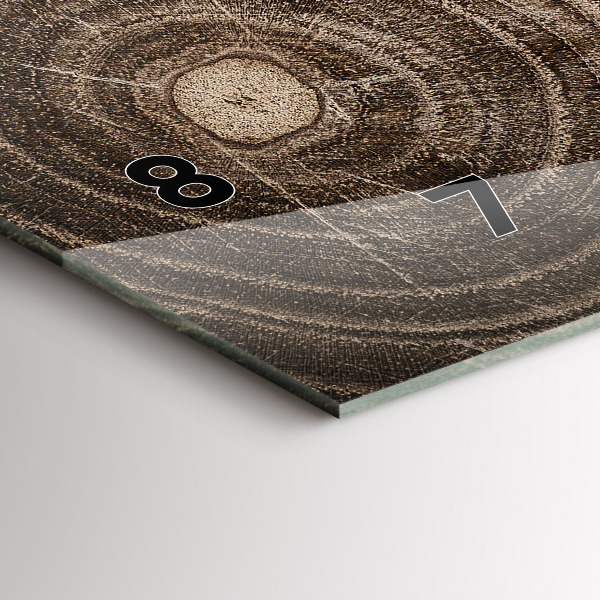 Zegar szklany poziomy Pień drzewa