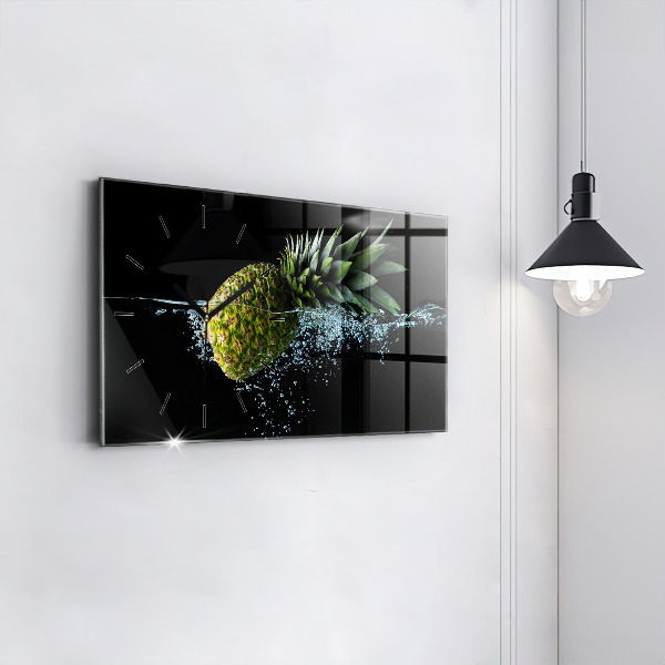 Zegar szklany poziomy Ananas