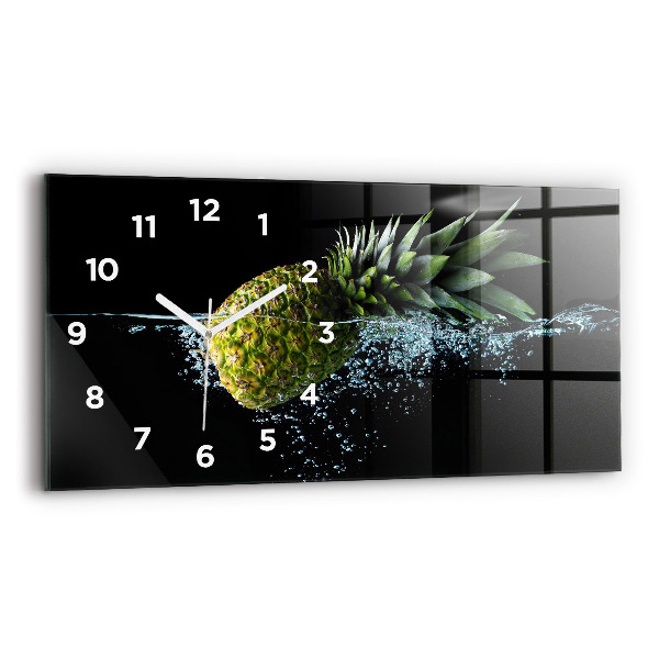 Zegar szklany poziomy Ananas