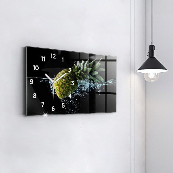 Zegar szklany poziomy Ananas