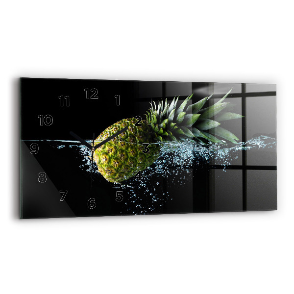 Zegar szklany poziomy Ananas